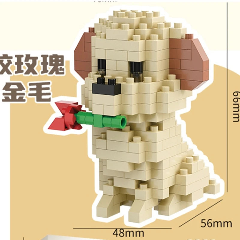 Kit de Blocos Criativos Pets – Monte Seu Cachorrinho Fofo em Mini Blocos