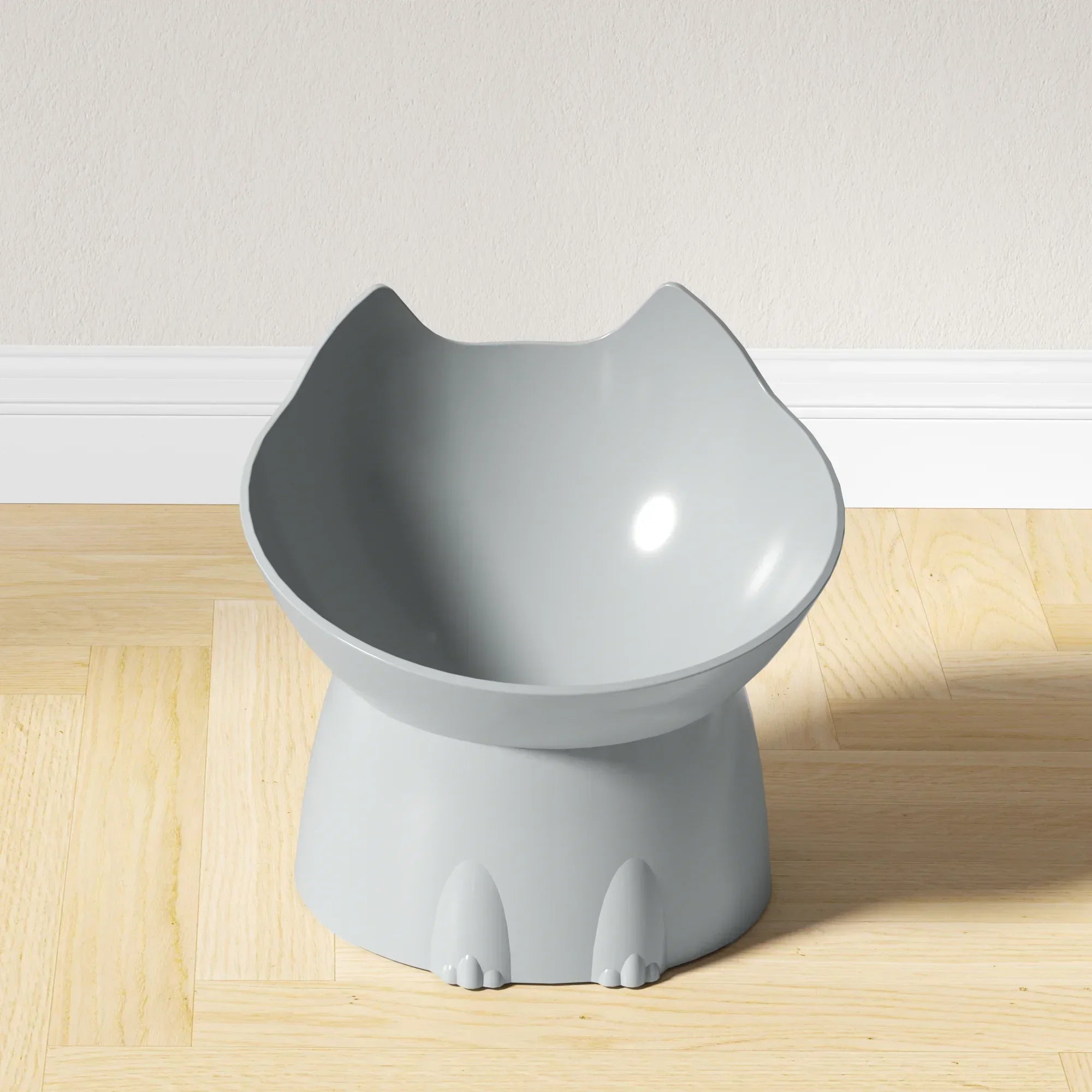 Comedouro Elevado para Gatos com Inclinação – Tigela Antivômito, Proteção dos Bigodes e Base Antiderrapante