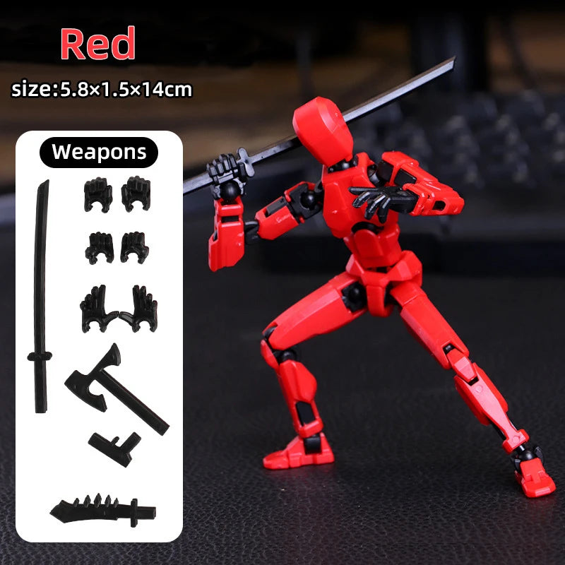 Boneco Articulado 3D Robô Transformável – Modelo Criativo para Montagem e Diversão