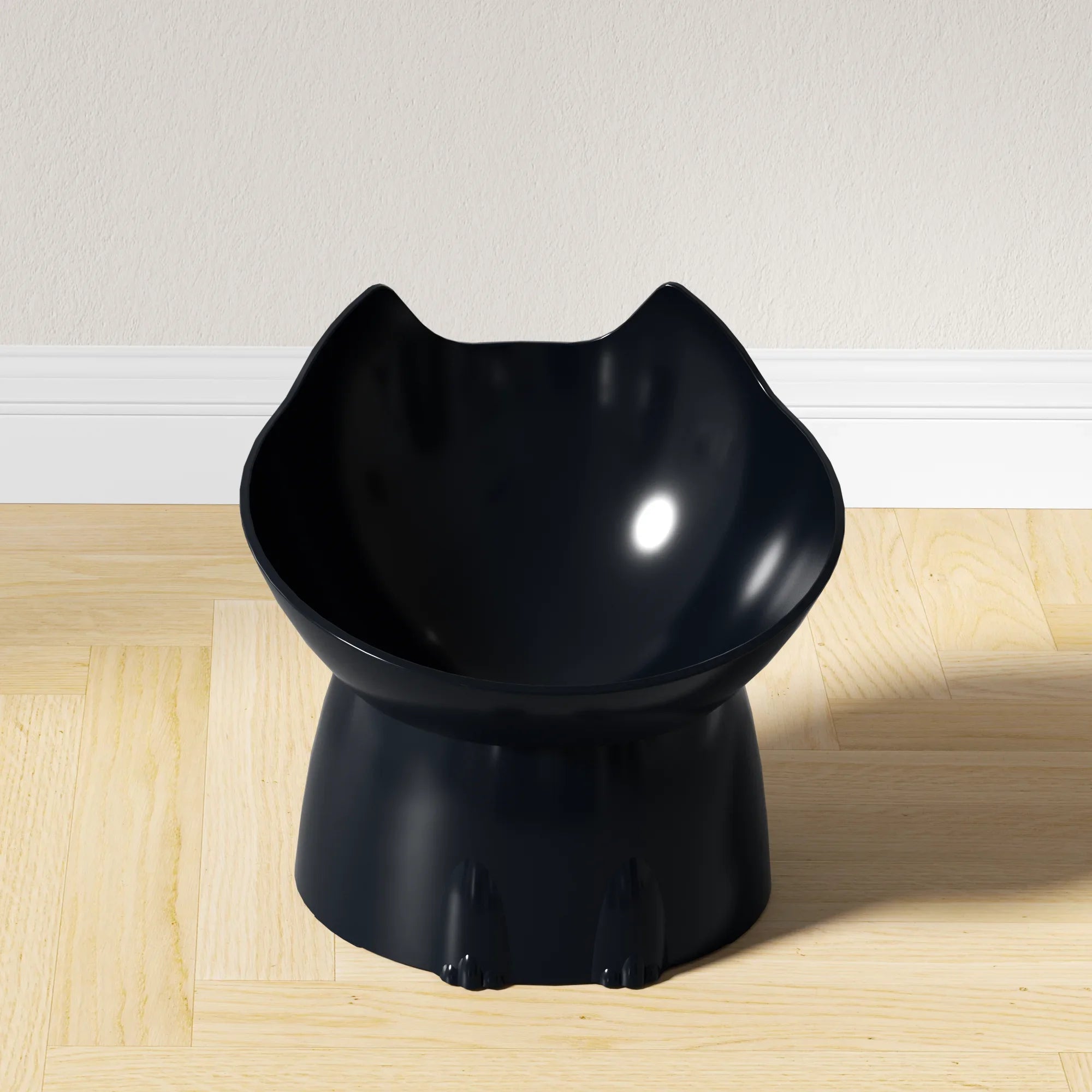 Comedouro Elevado para Gatos com Inclinação – Tigela Antivômito, Proteção dos Bigodes e Base Antiderrapante