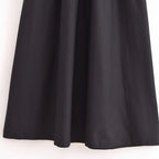 Vestido Longo Preto Feminino HXAO – Regata com Decote Redondo, Elegante e Confortável