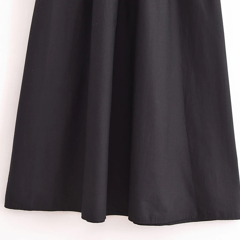 Vestido Longo Preto Feminino HXAO – Regata com Decote Redondo, Elegante e Confortável