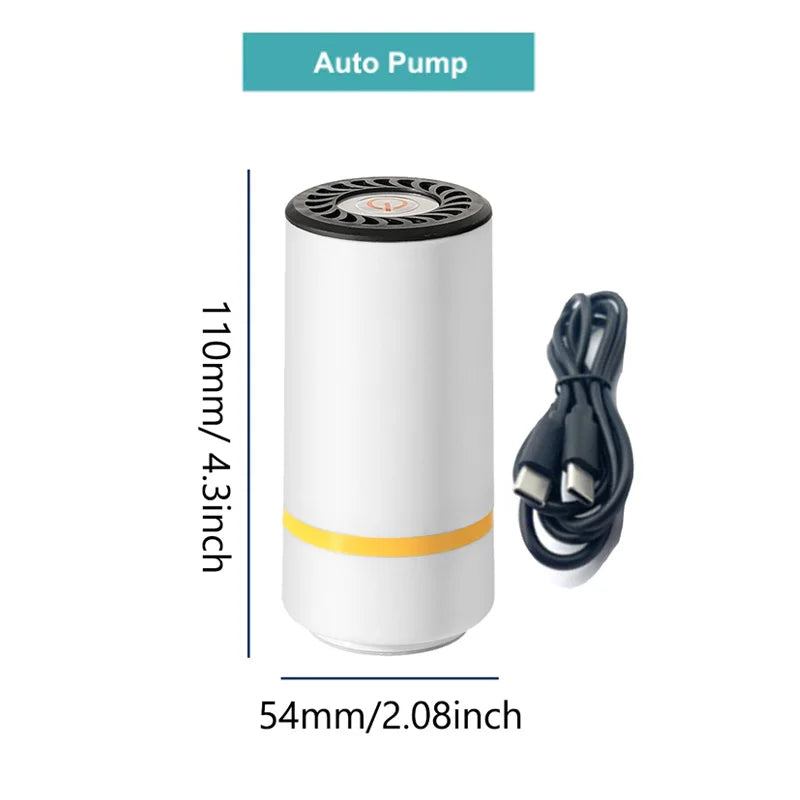 Kit Sacos a Vácuo Reutilizáveis com Bomba Elétrica USB – Conservação e Organização Inteligente