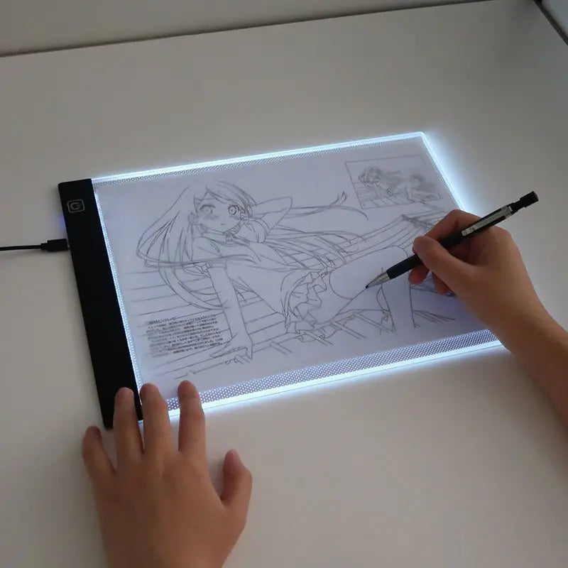 Mesa de Luz LED Transparente para Desenho e Escrita – Ideal para Arte, Estudos e Traçados Perfeitos