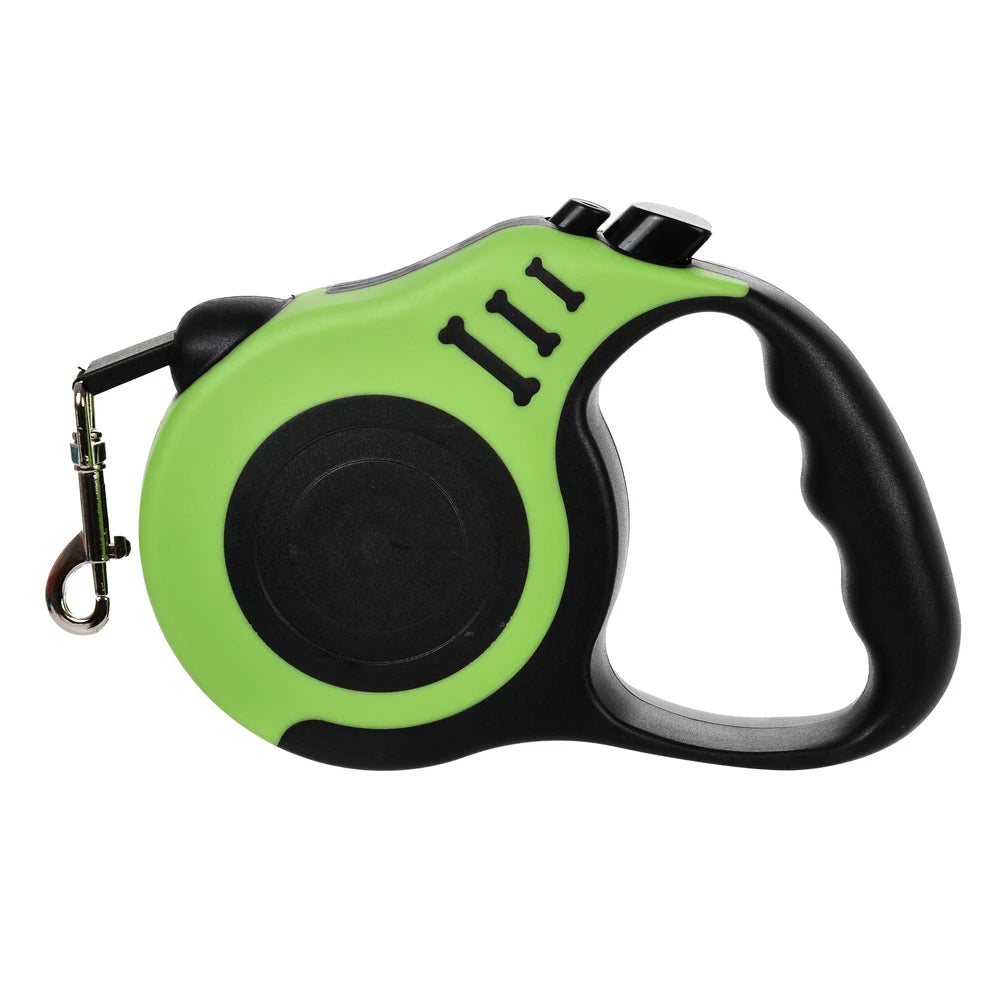 Guia Retrátil para Cães e Gatos – Coleira Automática com Trava Rápida, Resistente e Ideal para Passeios Seguros