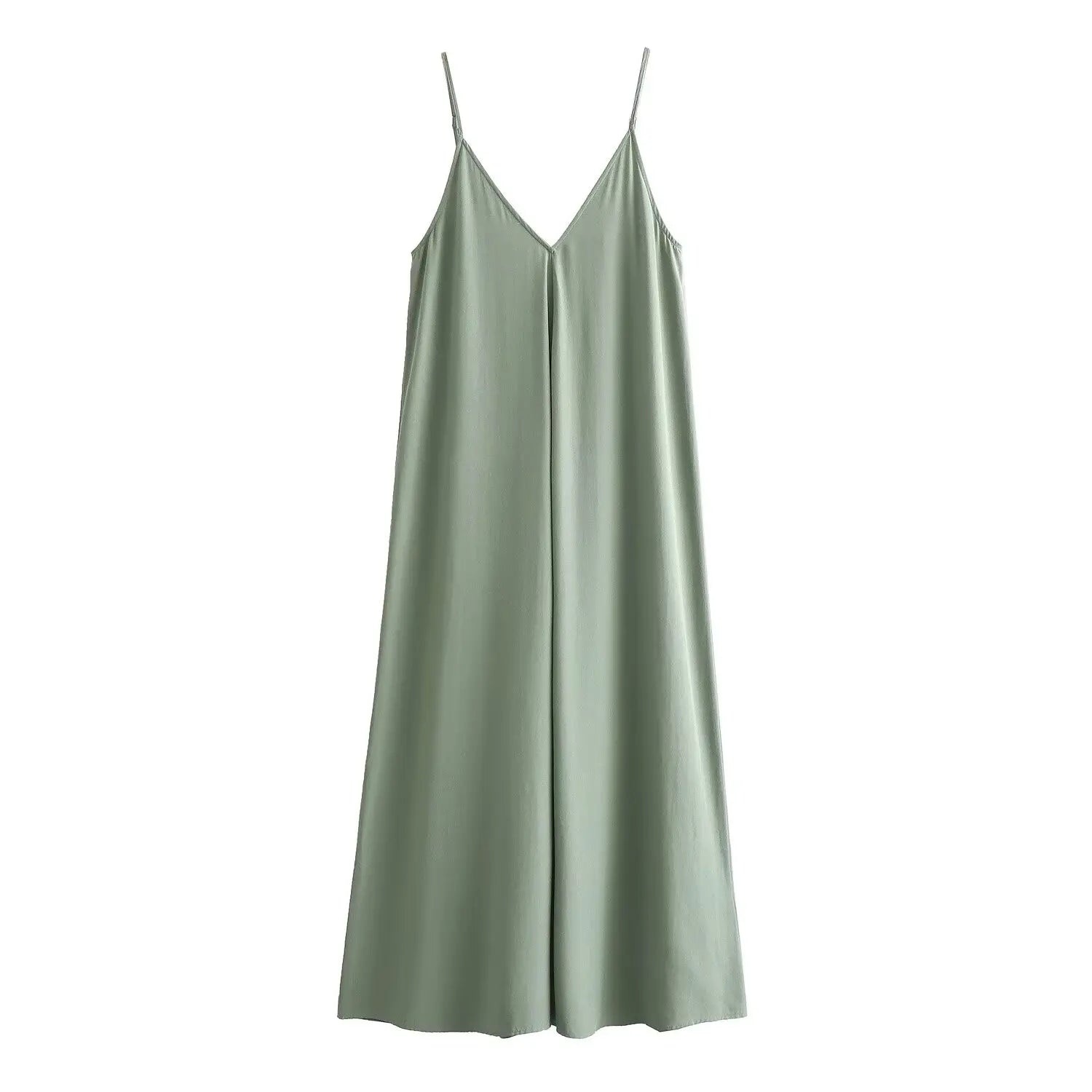 Vestido Longo Preto com Decote V e Costas Abertas – Elegância Leve para o Verão