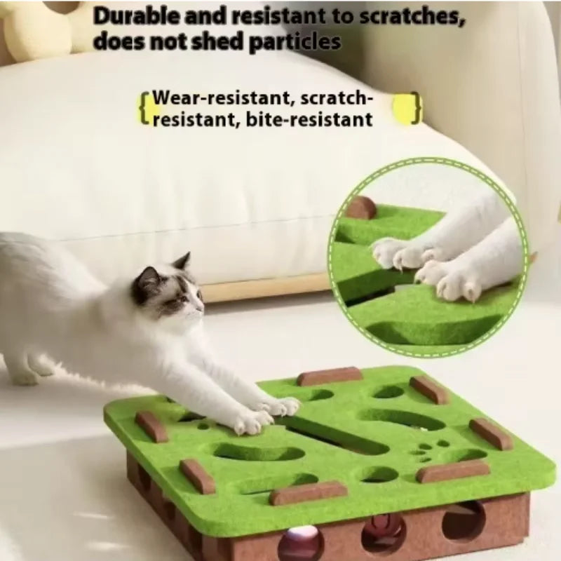 Brinquedo Interativo para Gatos com Labirinto e Bolinha – Estímulo Mental, Diversão e Atividade Diária