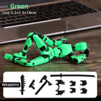 Boneco Articulado 3D Robô Transformável – Modelo Criativo para Montagem e Diversão