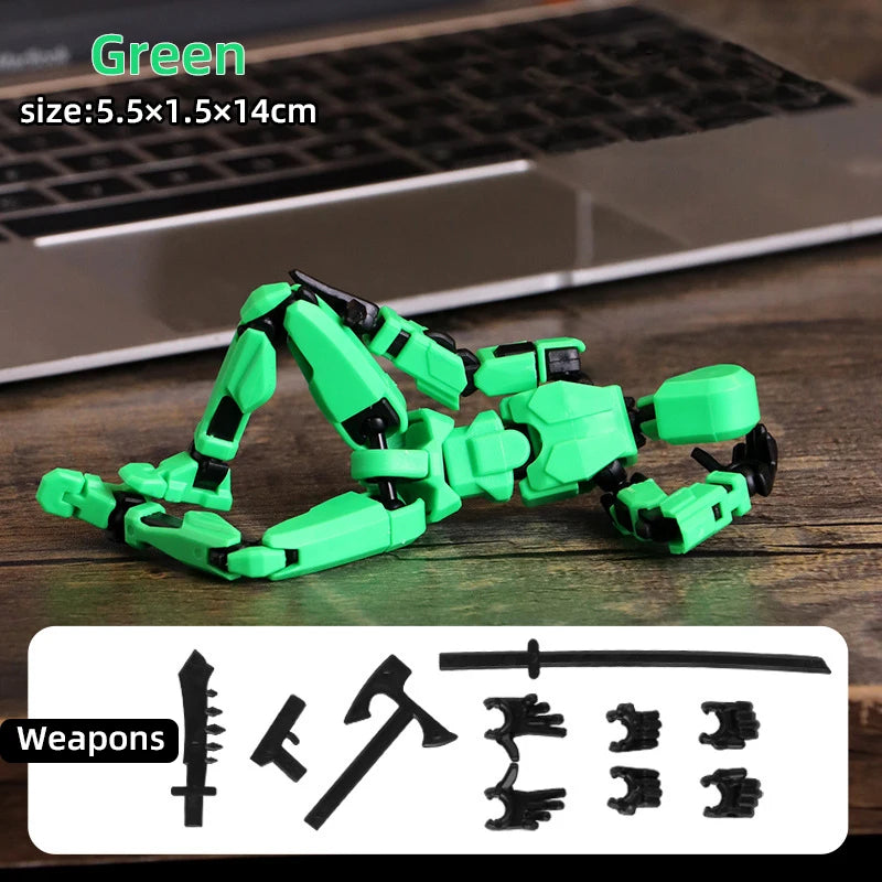Boneco Articulado 3D Robô Transformável – Modelo Criativo para Montagem e Diversão