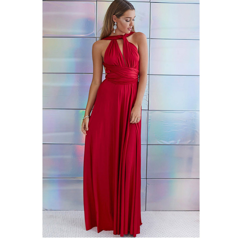 Vestido Longo Feminino Multiway Boho – Modelo Versátil com Amarrações e Caimento Elegante
