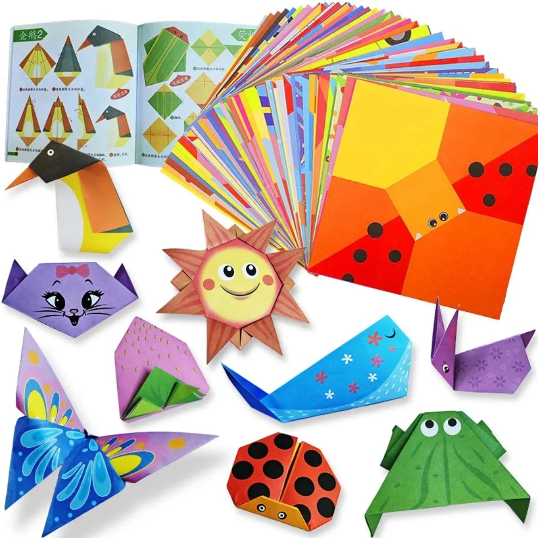 Kit Origami Criativo com 30 Folhas + Guia Ilustrado – Diversão, Arte e Imaginação