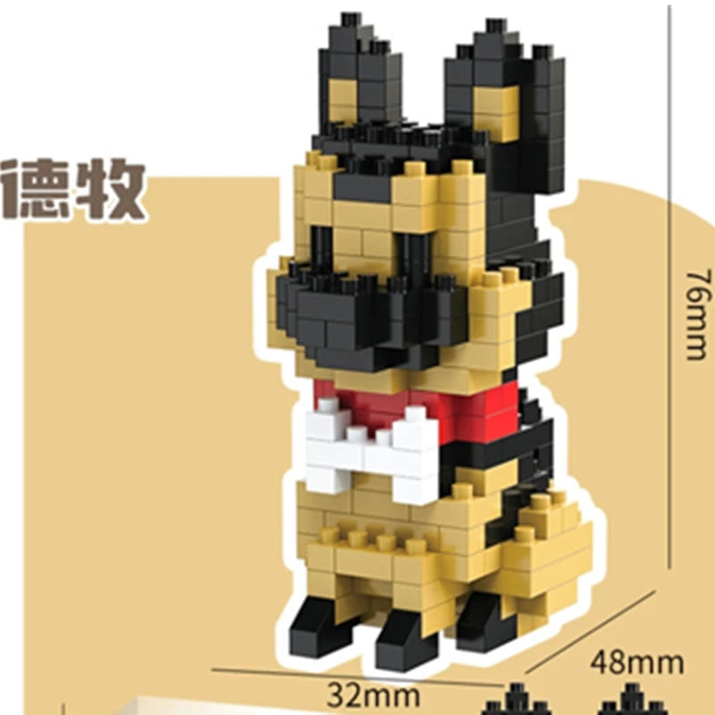 Kit de Blocos Criativos Pets – Monte Seu Cachorrinho Fofo em Mini Blocos