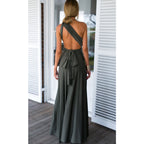 Vestido Longo Feminino Multiway Boho – Modelo Versátil com Amarrações e Caimento Elegante