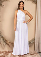 Vestido Longo Feminino Multiuso com Decote V – Elegância Boho para Todas as Ocasiões