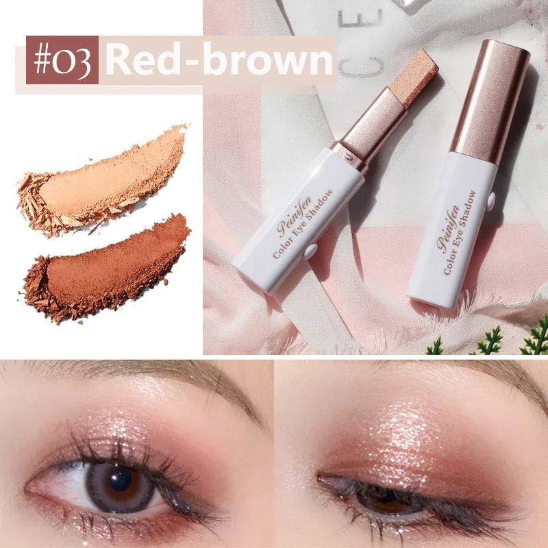 Sombra em Bastão Bicolor com Glitter e Acabamento Matte – À Prova d’Água e Longa Duração