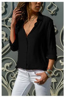 Camisa Feminina Vintage com Gola Polo – Elegante, Confortável e Versátil para o Dia a Dia