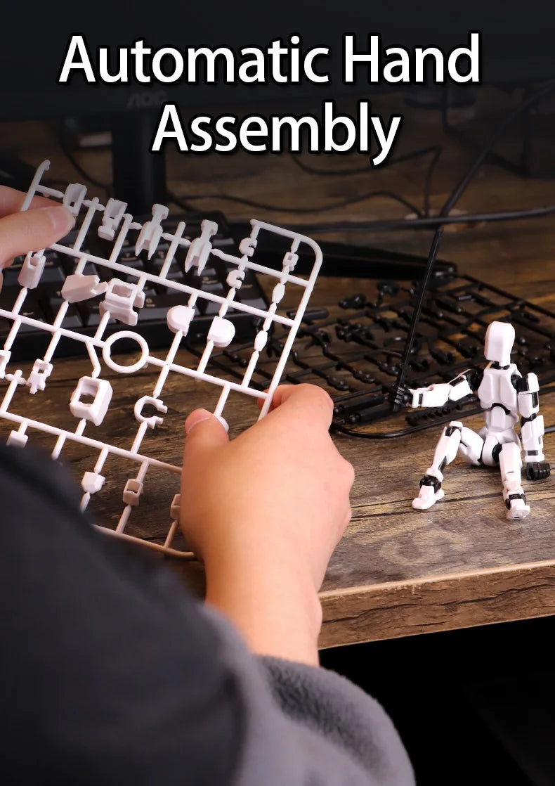 Boneco Articulado 3D Robô Transformável – Modelo Criativo para Montagem e Diversão