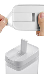 Pote Hermético para Massas e Alimentos Secos – Transparente, Vedação Segura e Design Japonês