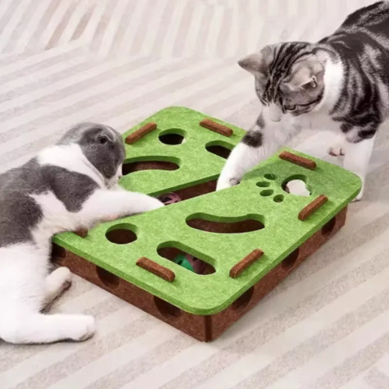 Brinquedo Interativo para Gatos com Labirinto e Bolinha – Estímulo Mental, Diversão e Atividade Diária