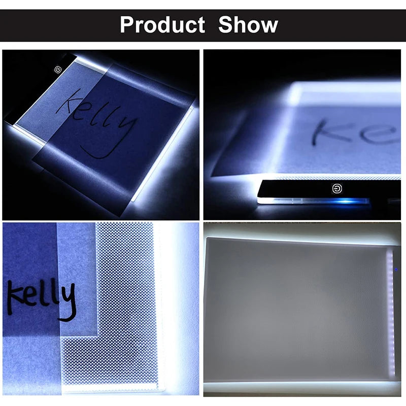 Mesa de Luz LED A3, A4 ou A5 com 3 Níveis de Brilho – Ideal para Diamond Painting, Desenho e Artesanato