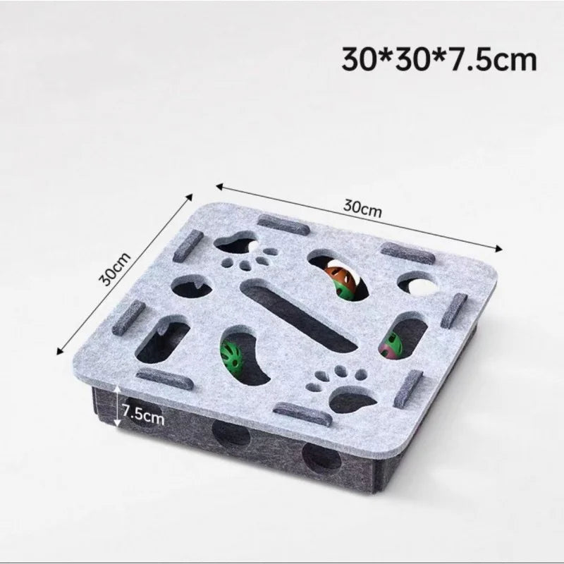Brinquedo Interativo para Gatos com Labirinto e Bolinha – Estímulo Mental, Diversão e Atividade Diária