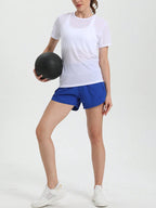Camiseta Fitness Feminina Ultralight de Secagem Rápida – Leve, Respirável e Confortável para Treinos e Corridas