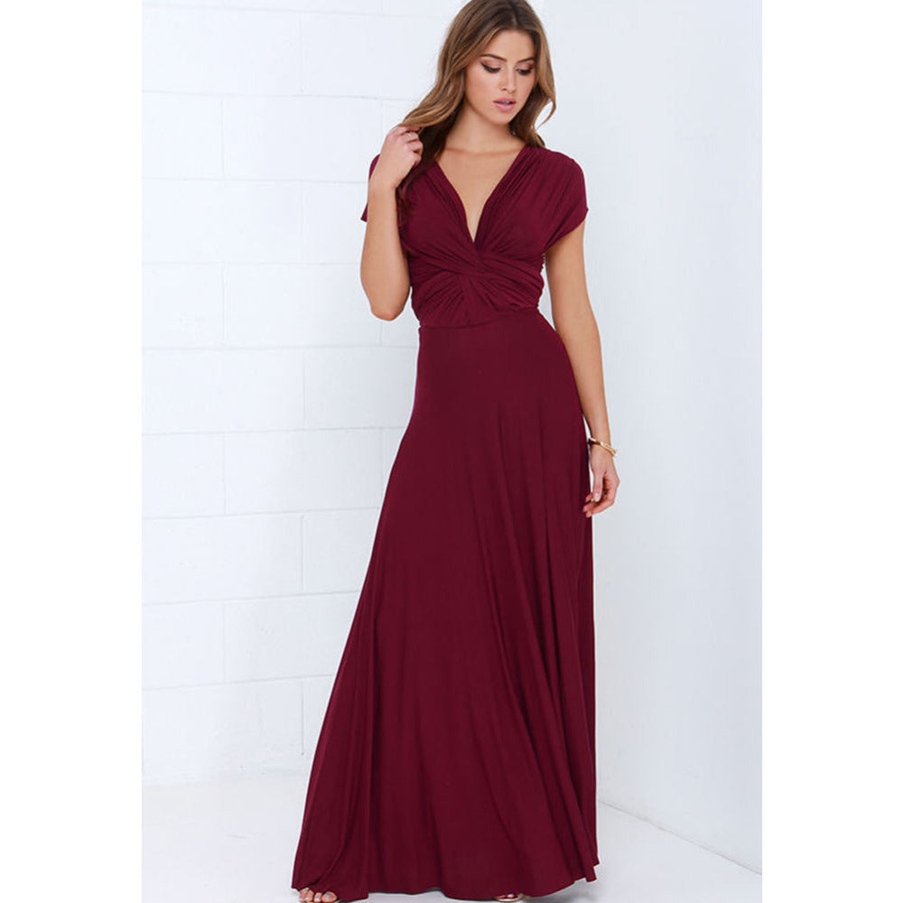 Vestido Longo Feminino Multiway Boho – Modelo Versátil com Amarrações e Caimento Elegante