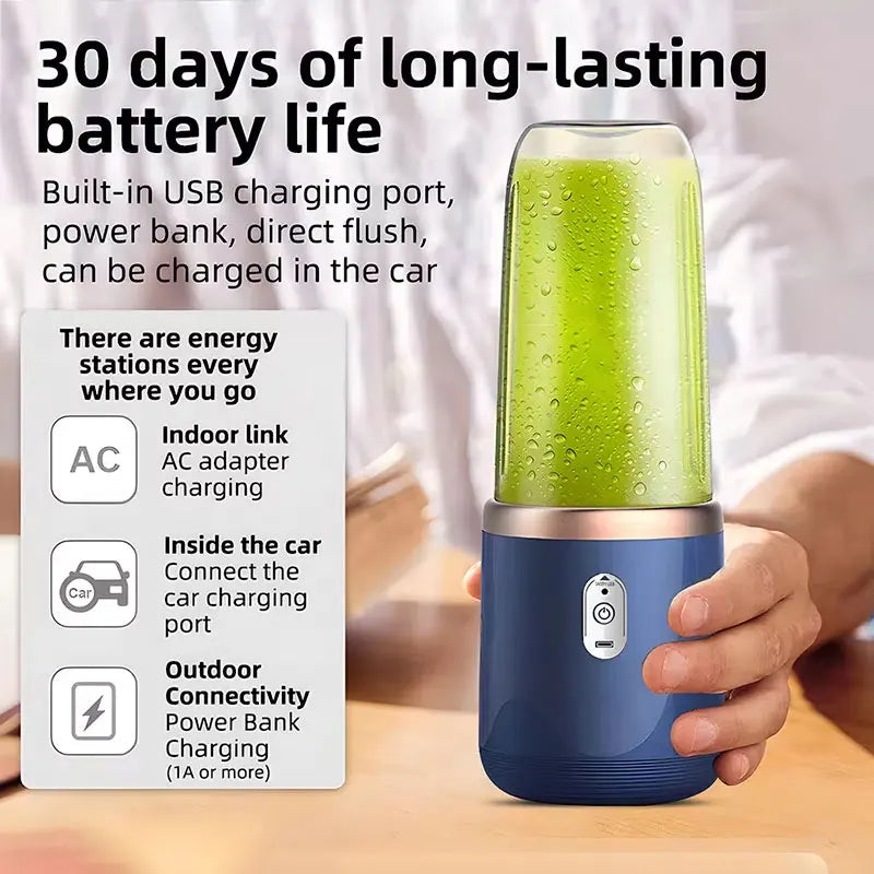 Mini Liquidificador Portátil USB – Sucos e Vitaminas em Qualquer Lugar