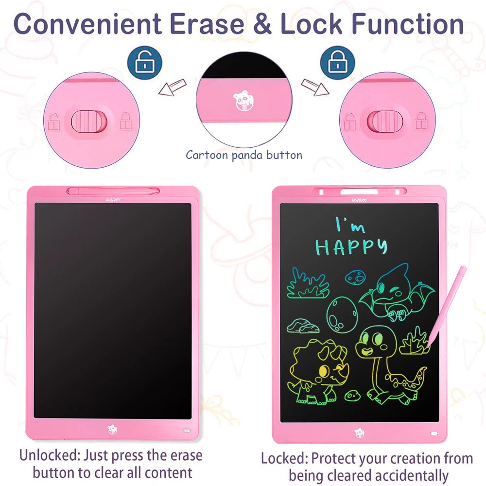 Tablet de Desenho Infantil LCD Apagável – Criatividade Sem Limites (8,5” a 16”)