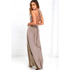 Vestido Longo Feminino Multiway Boho – Modelo Versátil com Amarrações e Caimento Elegante