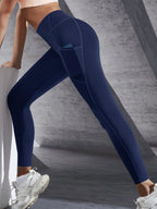 Legging Feminina de Cintura Alta com Controle de Barriga e Bolsos Laterais – Conforto e Estilo para Yoga, Treino e Dia a Dia