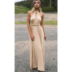 Vestido Longo Feminino Multiway Boho – Modelo Versátil com Amarrações e Caimento Elegante