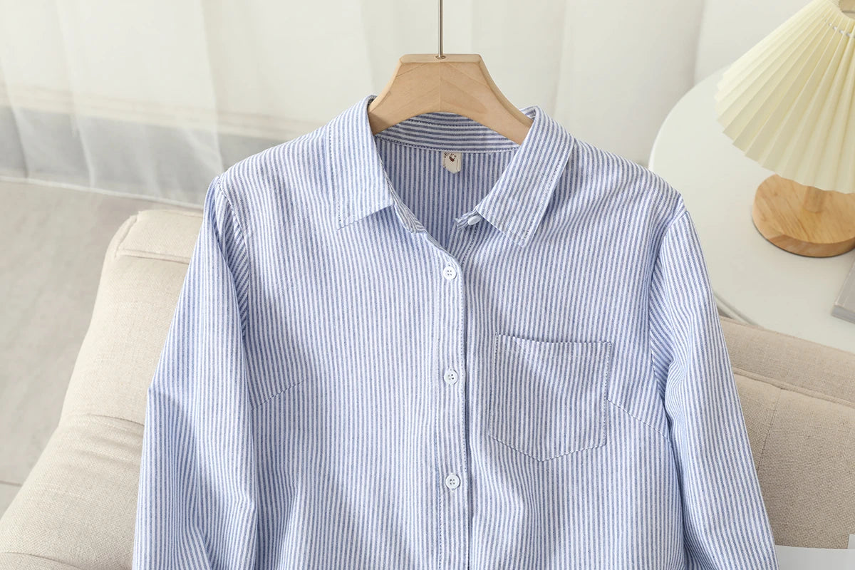 Camisa Feminina Casual em Algodão Oxford – Clássica, Confortável e Atemporal