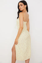 Vestido Longo Floral Feminino Vintage com Costas Abertas – Elegante, Ajustado e Perfeito para o Verão