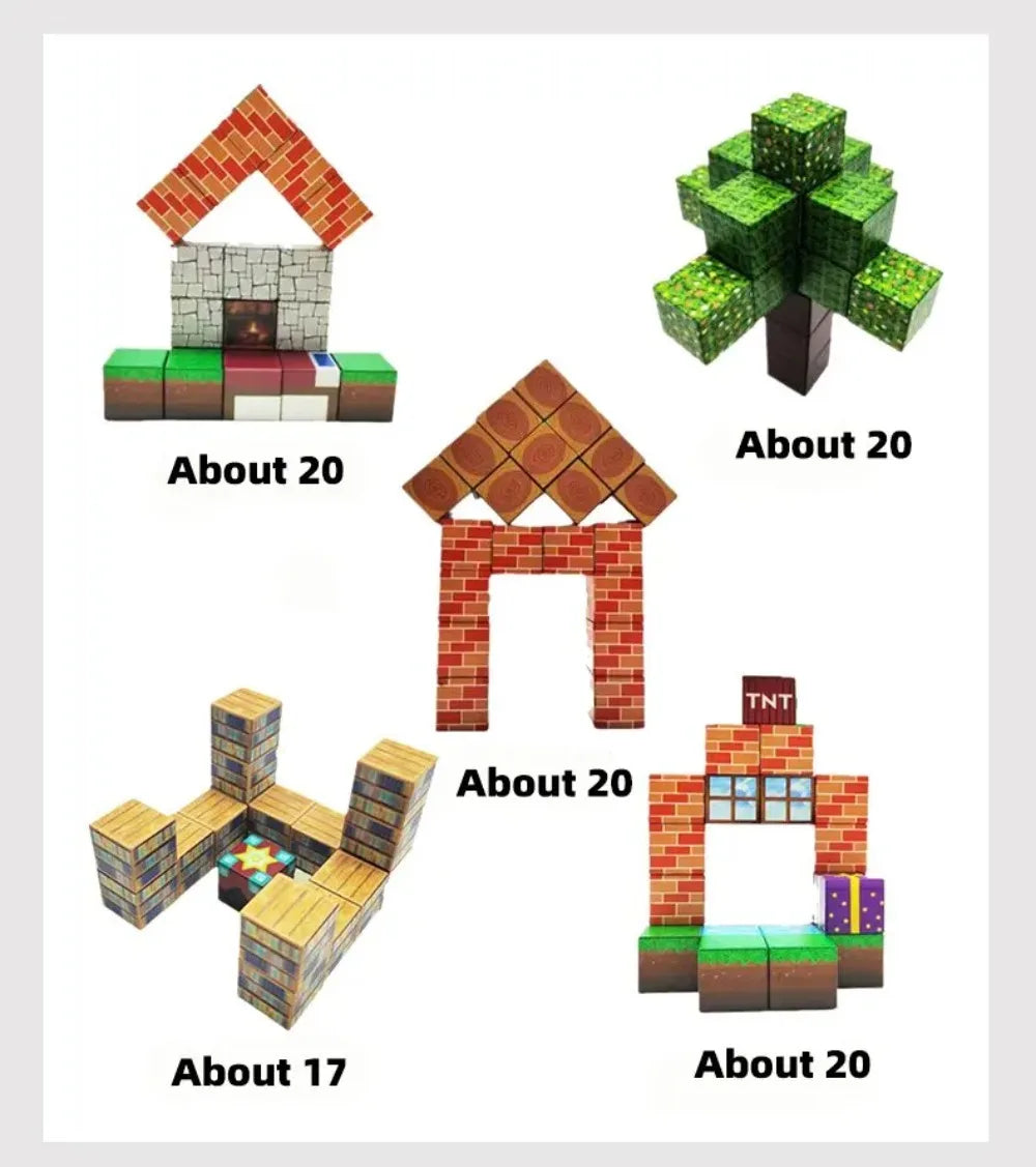 Blocos Magnéticos Educativos DIY – Kit Criativo de Construção (10 a 500 Peças)