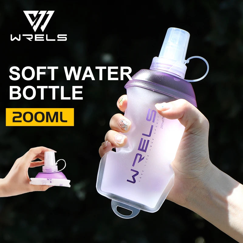 Garrafa Flexível Esportiva WRELS BPA Free – Dobrável, Leve e Ideal para Atividades ao Ar Livre