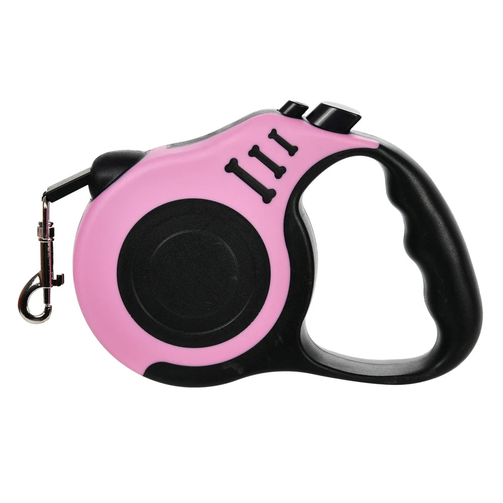 Guia Retrátil para Cães e Gatos – Coleira Automática com Trava Rápida, Resistente e Ideal para Passeios Seguros