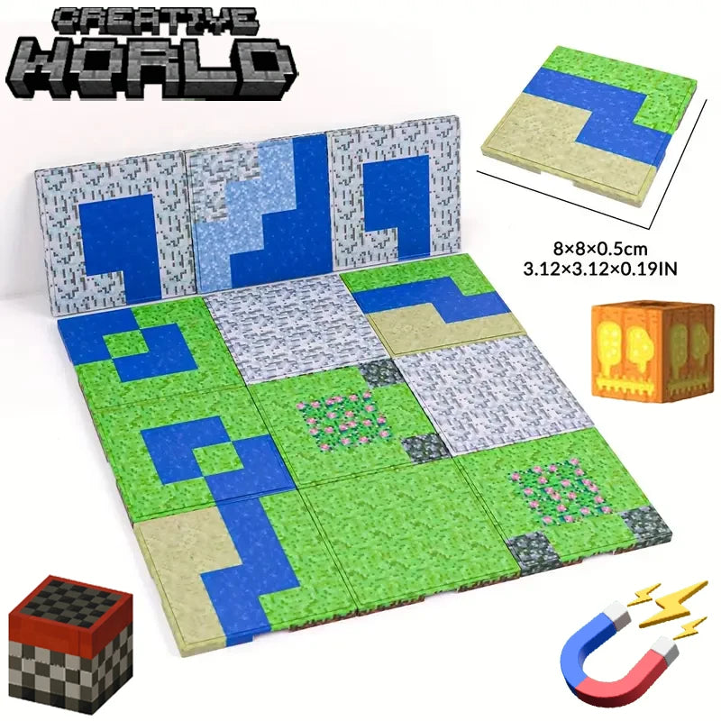 Base Magnética Universal para Blocos de Montar – Expanda a Criatividade das Crianças