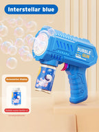 Lançador Automático de Bolhas com Foguete – Máquina de Bolhas Infantil Recarregável