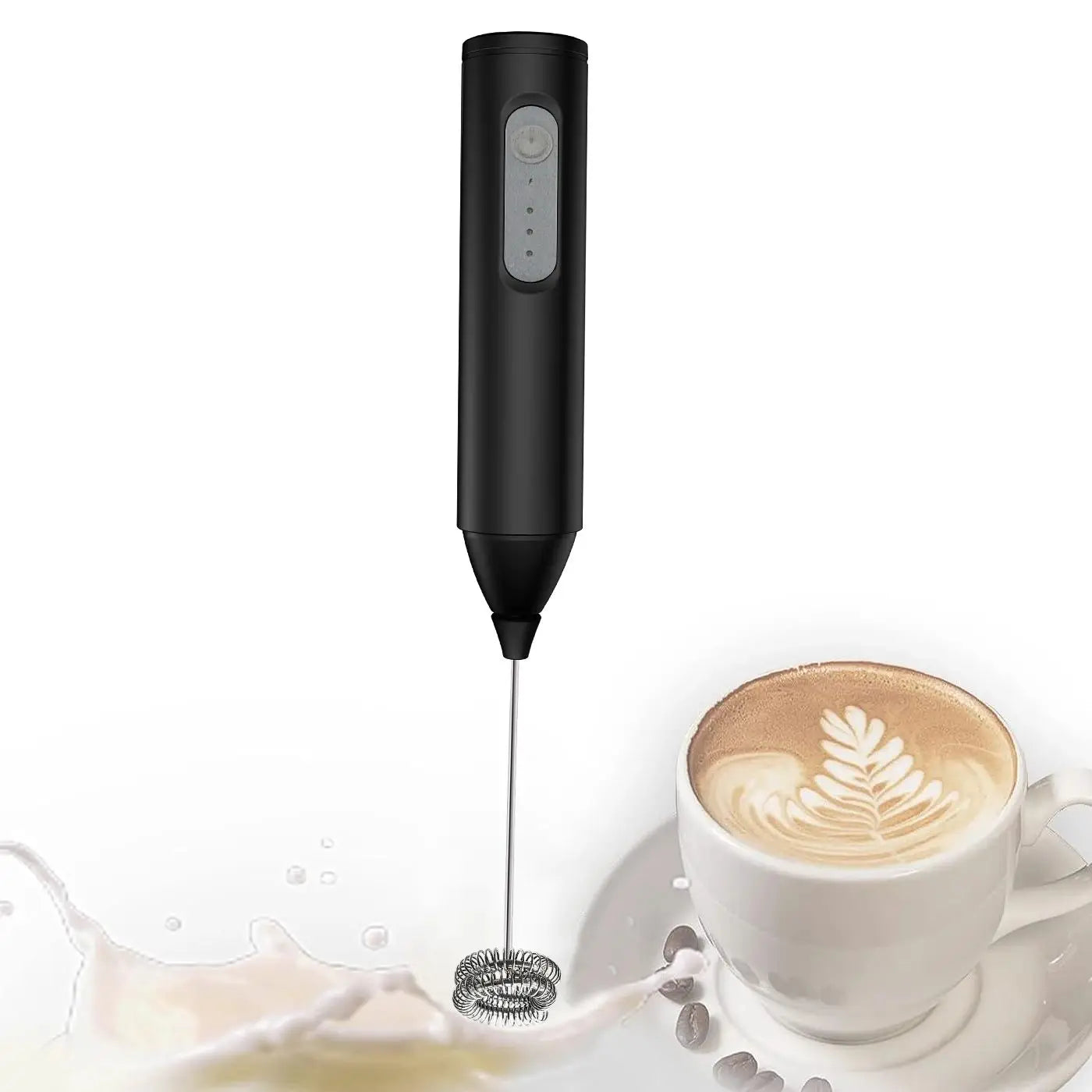 Espumador de Leite Elétrico Recarregável USB – Mini Mixer Portátil para Café, Cappuccino e Bebidas Cremosas