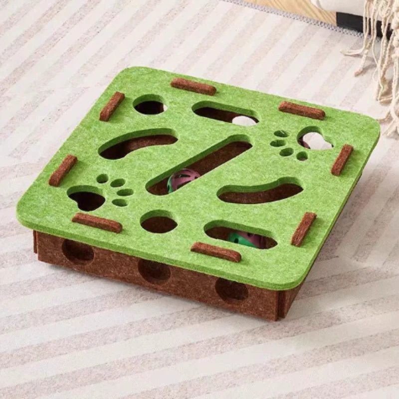 Brinquedo Interativo para Gatos com Labirinto e Bolinha – Estímulo Mental, Diversão e Atividade Diária