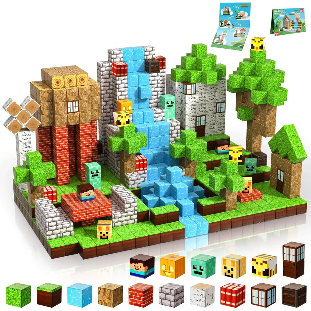 Blocos Magnéticos de Montar – Casa da Floresta Criativa | Brinquedo Educativo STEM (3+ anos)