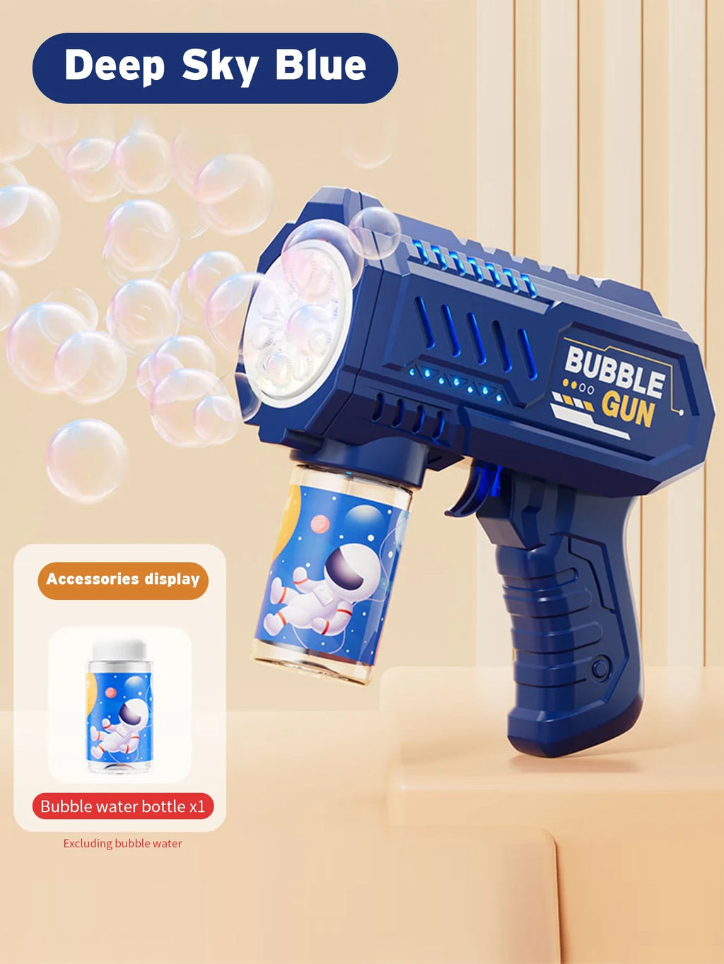 Lançador Automático de Bolhas com Foguete – Máquina de Bolhas Infantil Recarregável