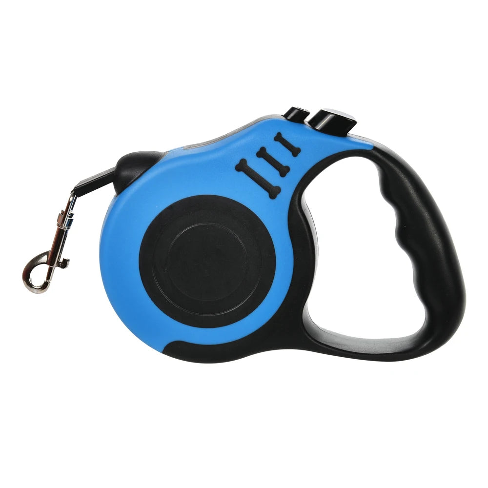 Guia Retrátil para Cães e Gatos – Coleira Automática com Trava Rápida, Resistente e Ideal para Passeios Seguros