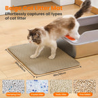 Tapete Higiênico para Caixa de Areia de Gatos – Dupla Camada Antiespalhamento, Impermeável e Fácil de Limpar