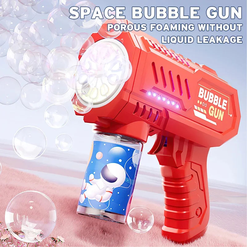 Lançador Automático de Bolhas com Foguete – Máquina de Bolhas Infantil Recarregável
