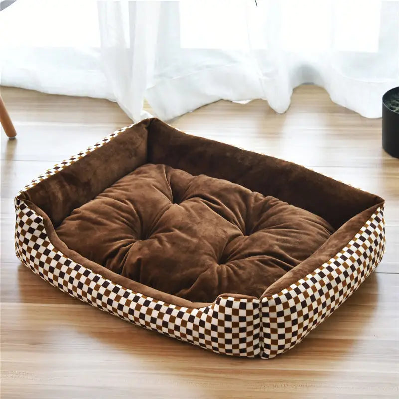 Cama Pet Clássica em Algodão – Aconchego, Estilo e Bem‑Estar para Seu Pet
