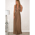 Vestido Longo Feminino Multiway Boho – Modelo Versátil com Amarrações e Caimento Elegante