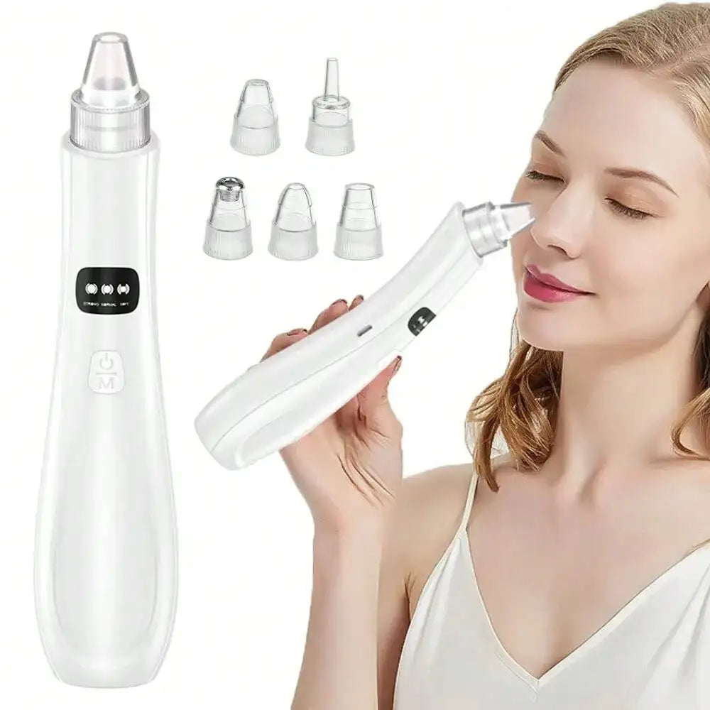 Aparelho de Limpeza Facial por Sucção com 3 Modos – Removedor de Cravos e Pele Morta Recarregável