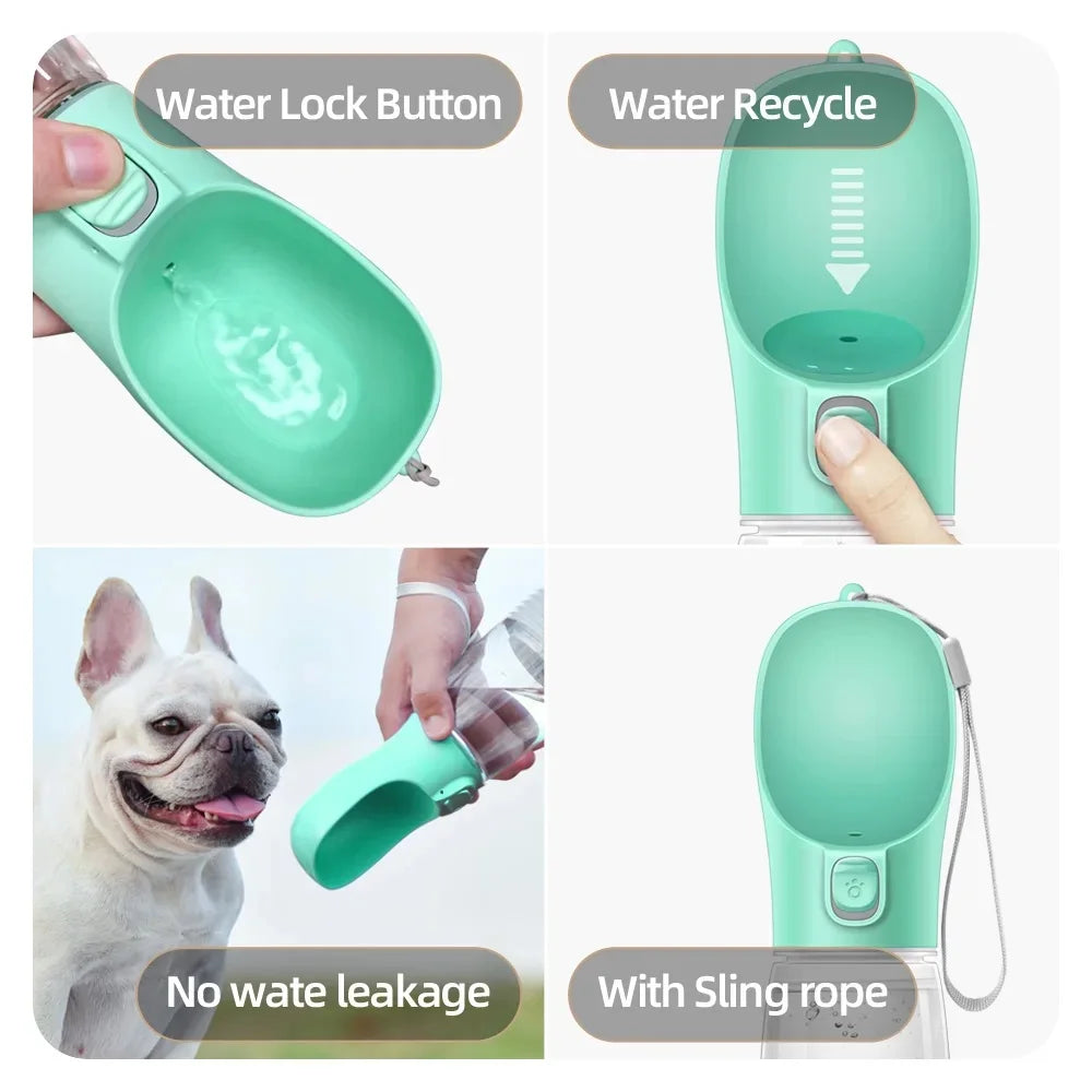Garrafa de Água Portátil para Pets – Bebedouro Antivazamento para Passeios, Viagens e Aventuras com Seu Cão ou Gato
